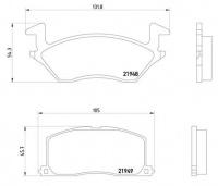 Sada brzdových destiček BREMBO P83022 - TOYOTA Sada brzdových destiček BREMBO P83022 - TOYOTA