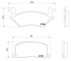 Sada brzdových destiček BREMBO P83022 - TOYOTA