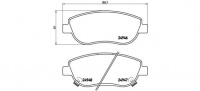 Sada brzdových destiček BREMBO P83115 - TOYOTA Sada brzdových destiček BREMBO P83115 - TOYOTA