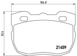 Sada brzdových destiček BREMBO P99001 - LAND ROVER, METROCAB