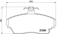 Sada brzdových destiček BREMBO P82001 - TATA