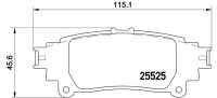 Sada brzdových destiček BREMBO P83132 - LEXUS Sada brzdových destiček BREMBO P83132 - LEXUS
