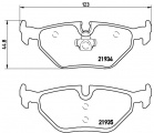 Sada brzdových destiček BREMBO P71006 - SAAB