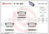 Sada brzdových destiček BREMBO P79027 - FIAT, SUZUKI