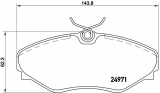Sada brzdových destiček BREMBO P68055 - RENAULT