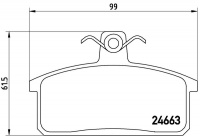 Sada brzdových destiček BREMBO P79007 - IVECO, SANTANA, SUZUKI