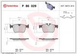 Sada brzdových destiček BREMBO P86029 - JAGUAR, LAND ROVER, VOLVO
