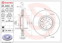 Brzdový kotouč BREMBO 09.A454.11 - OPEL Brzdový kotouč BREMBO 09.A454.11 - OPEL