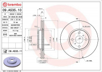 Brzdový kotouč BREMBO 09.A535.11 - TOYOTA Brzdový kotouč BREMBO 09.A535.11 - TOYOTA