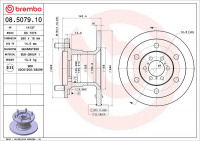 Brzdový kotouč BREMBO 08.5079.10 - IVECO