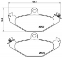 Sada brzdových destiček BREMBO P68017 - RENAULT