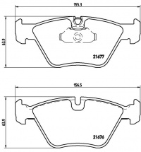 Sada brzdových destiček BREMBO P06022 - BMW Sada brzdových destiček BREMBO P06022 - BMW