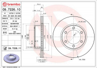 Brzdový kotouč BREMBO 09.7226.11 Brzdový kotouč BREMBO 09.7226.11