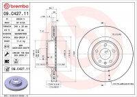 Brzdový kotouč BREMBO 09.C427.11 - AUDI