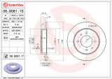 Brzdový kotouč BREMBO 08.9081.10 - HYUNDAI