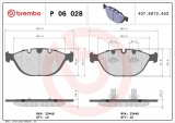 Sada brzdových destiček BREMBO P06028 - BMW