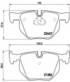 Sada brzdových destiček BREMBO P06029 - BMW