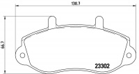 Sada brzdových destiček BREMBO P68025 - OPEL, RENAULT