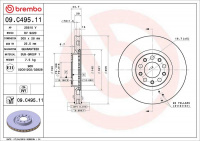 Brzdový kotouč BREMBO 09.C495.11 - ALFA ROMEO