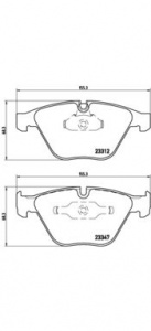 Sada brzdových destiček BREMBO P06031 - BMW Sada brzdových destiček BREMBO P06031 - BMW