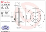 Brzdový kotouč BREMBO 09.5529.10 - JAGUAR