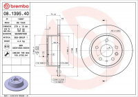 Brzdový kotouč BREMBO 08.1395.40 - MERCEDES-BENZ Brzdový kotouč BREMBO 08.1395.40 - MERCEDES-BENZ