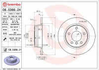 Brzdový kotouč BREMBO 08.5366.24 - BMW Brzdový kotouč BREMBO 08.5366.24 - BMW