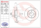 Brzdový kotouč BREMBO 08.2794.14 - AUDI