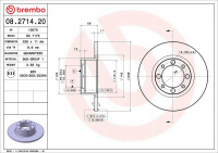 Brzdový kotouč BREMBO 08.2714.20 - TALBOT