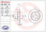 Brzdový kotouč BREMBO 08.5237.10 - VOLVO