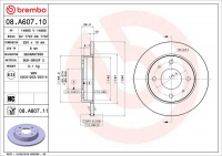Brzdový kotouč BREMBO 08.A607.11