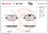 Sada brzdových destiček BREMBO P06037 - BMW