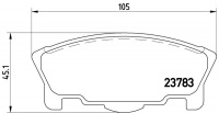 Sada brzdových destiček BREMBO P16014 - DAIHATSU Sada brzdových destiček BREMBO P16014 - DAIHATSU