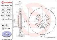 Brzdový kotouč BREMBO 09.D064.11 - JAGUAR