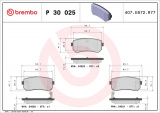 Sada brzdových destiček BREMBO P30025