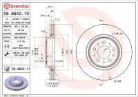 Brzdový kotouč BREMBO 09.8642.11