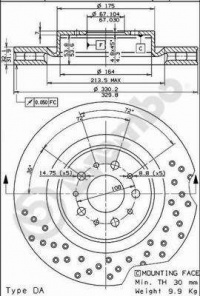 Brzdový kotouč BREMBO 09.6802.20 - FERRARI Brzdový kotouč BREMBO 09.6802.20 - FERRARI
