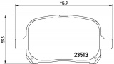 Sada brzdových destiček BREMBO P83040 - TOYOTA