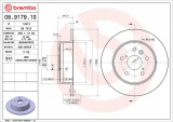 Brzdový kotouč BREMBO 08.9179.10 - TOYOTA