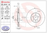 Brzdový kotouč BREMBO 09.6747.10 - VW