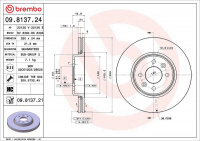 Brzdový kotouč BREMBO 09.8137.21 - RENAULT Brzdový kotouč BREMBO 09.8137.21 - RENAULT