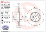 Brzdový kotouč BREMBO 09.8137.21 - RENAULT