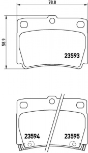 Sada brzdových destiček BREMBO P54026 - MITSUBISHI