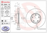 Brzdový kotouč BREMBO 09.C644.11 - FORD