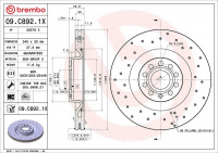 Brzdový kotouč BREMBO 09.C892.1X