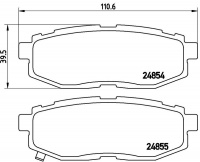 Sada brzdových destiček BREMBO P78018