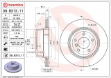 Brzdový kotouč BREMBO 09.B313.11 - BMW