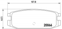 Sada brzdových destiček BREMBO P54011 - MITSUBISHI Sada brzdových destiček BREMBO P54011 - MITSUBISHI