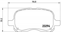 Sada brzdových destiček BREMBO P83044 - TOYOTA