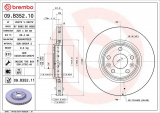 Brzdový kotouč BREMBO 09.B352.11 - RENAULT